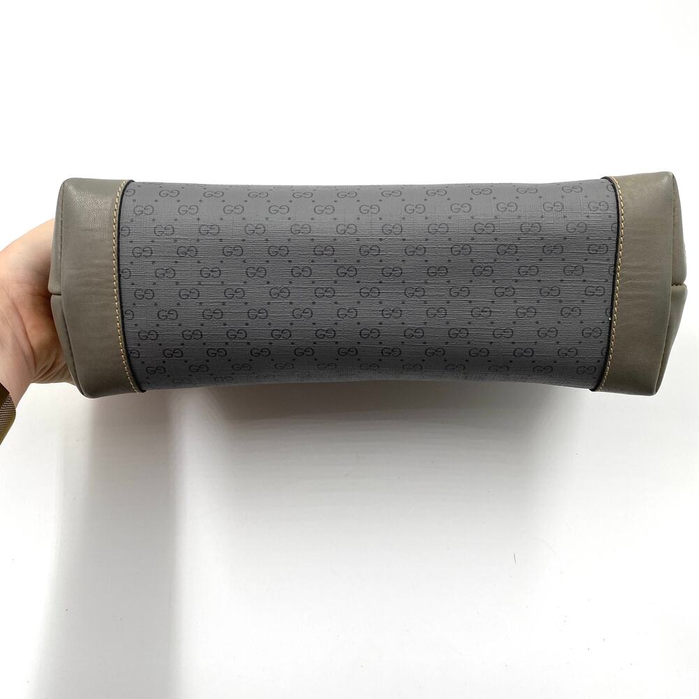 Gucci Microguccissima Clutch Vintage Monogram Blue Gray GG Web Canvas Toiletry - Picture 8 of 8